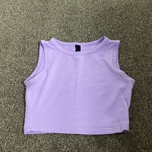 Purple cropped tank top